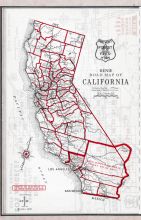 California State Map, Los Angeles and Los Angeles County 1949